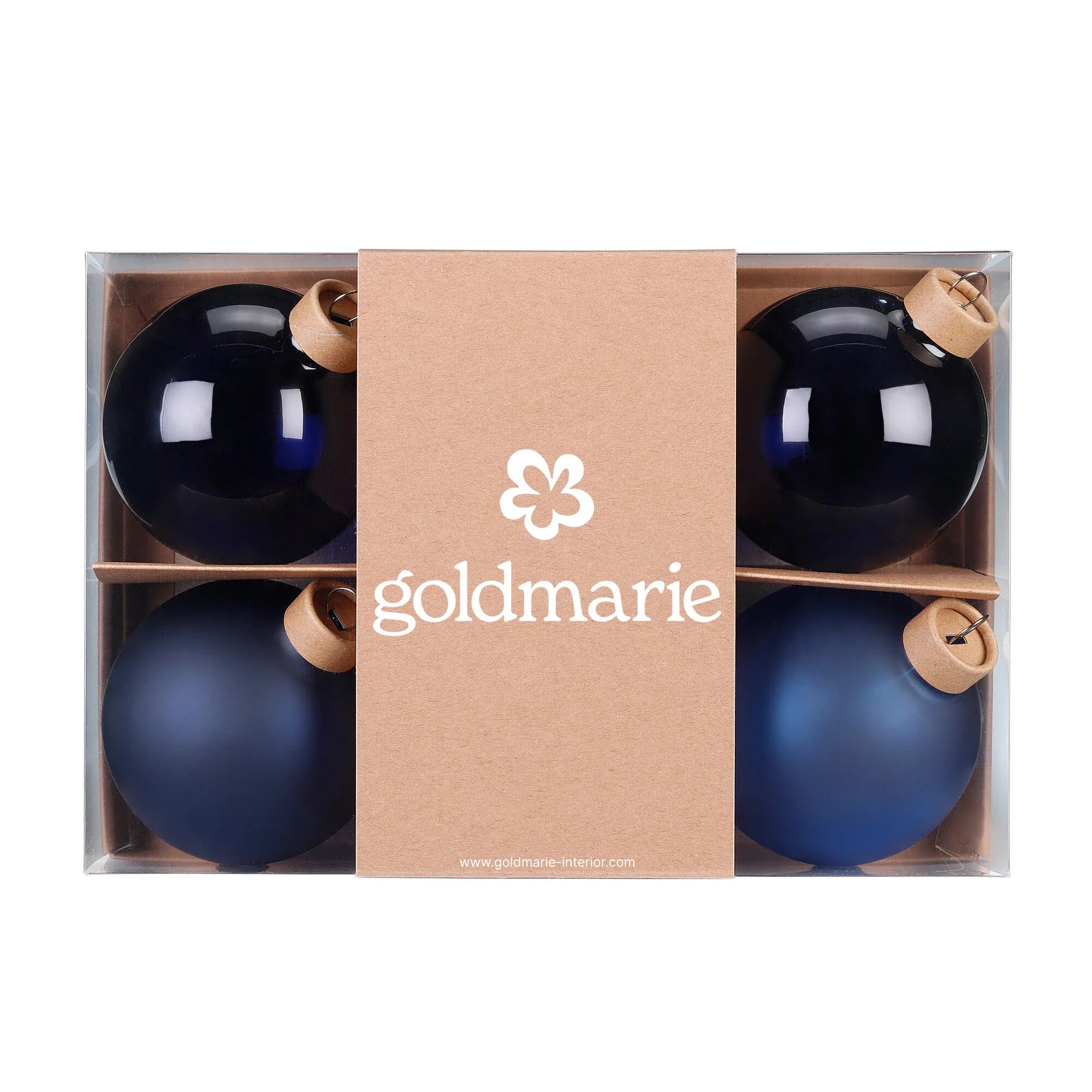 Ball Ornament Set, Space, Glass, 8 cm, 6 pcs