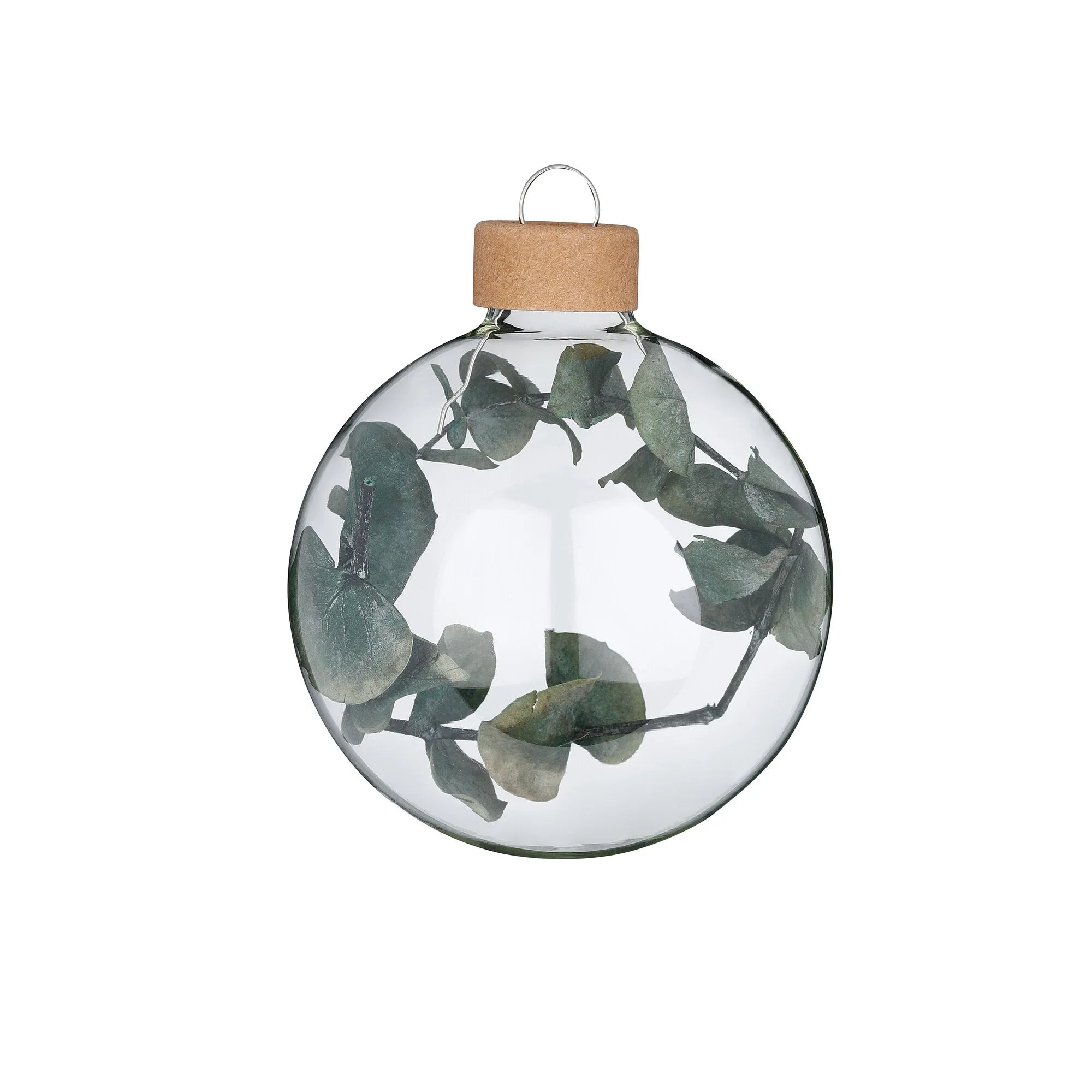 Ball Ornament Set FIlled, Sage, Glass, 8 cm, 3 pcs