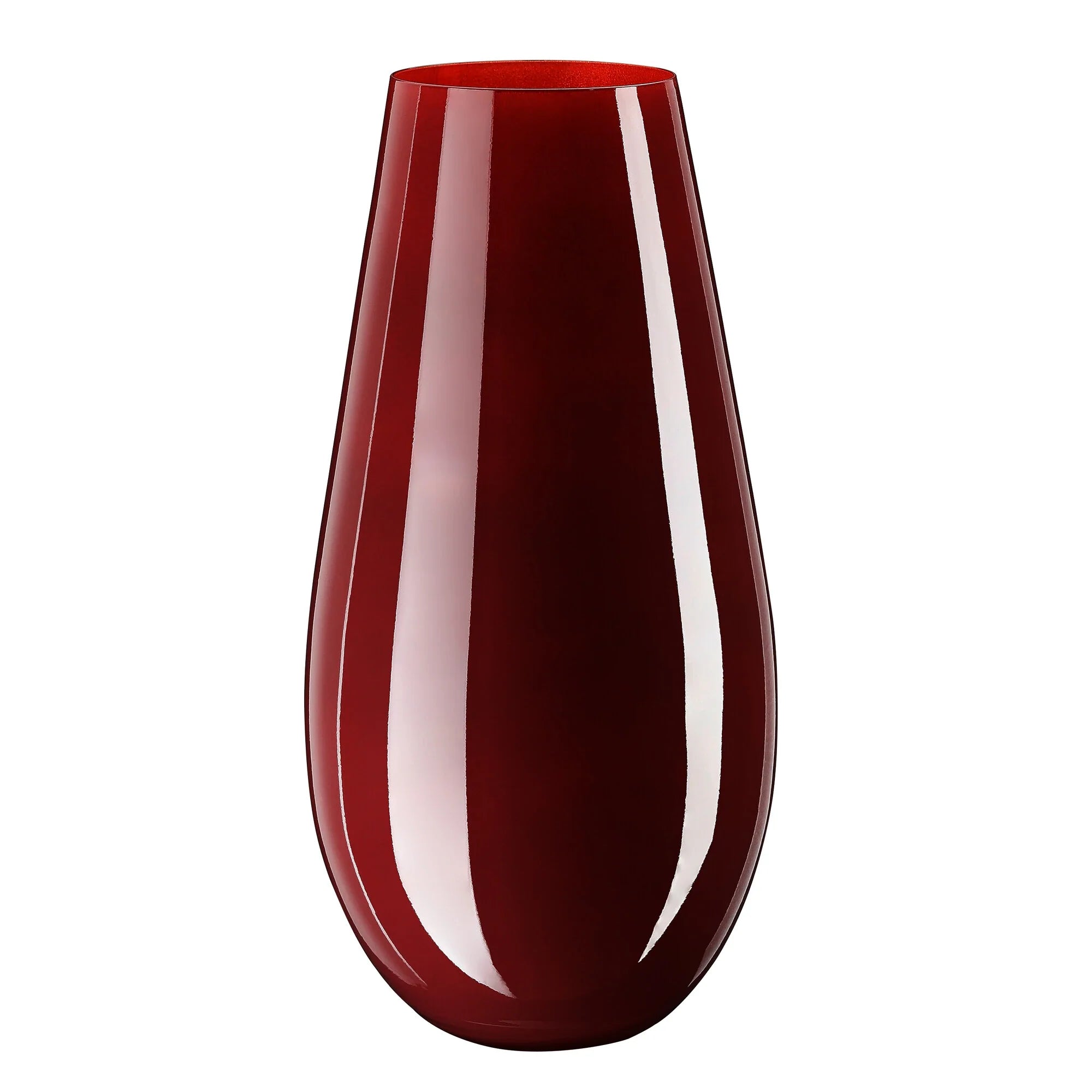 Large Glass Vase, Rosewood, 30,5 cm