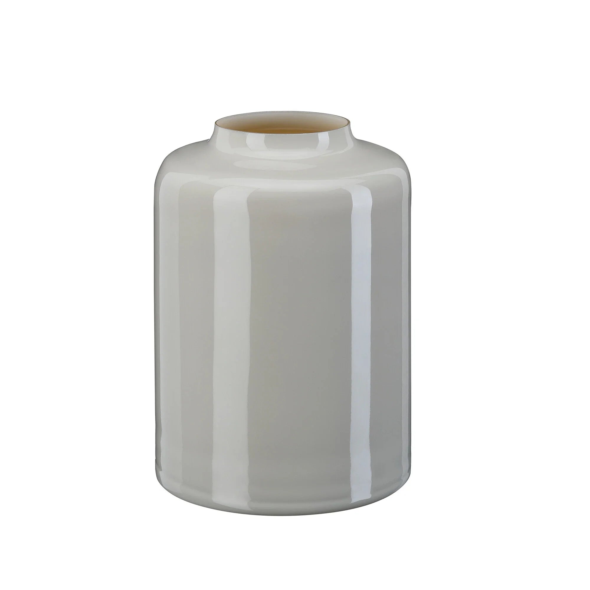 Stylish Glass Vase, Beige, 18 cm