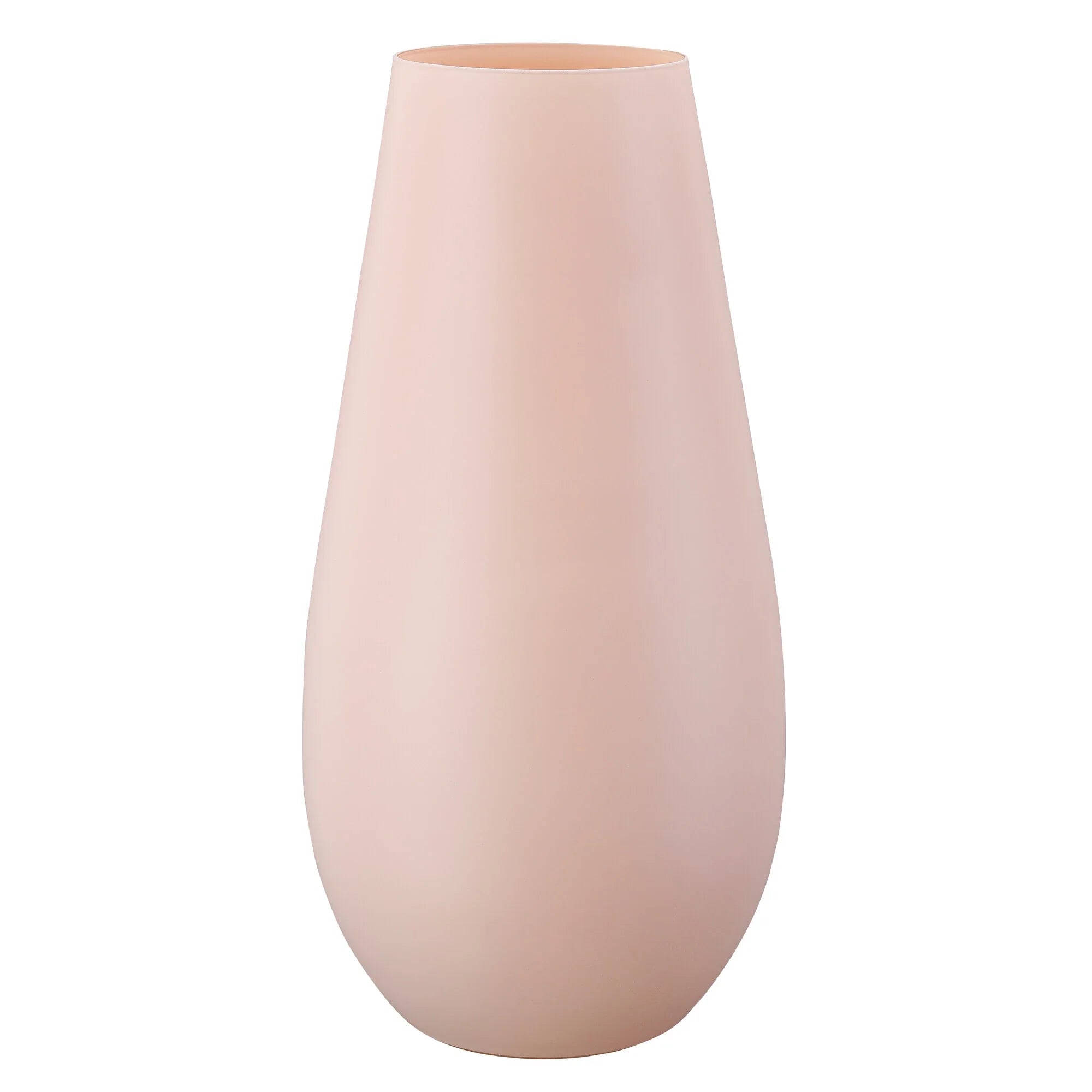 Large Glass Vase, Light Pink, 30,5 cm