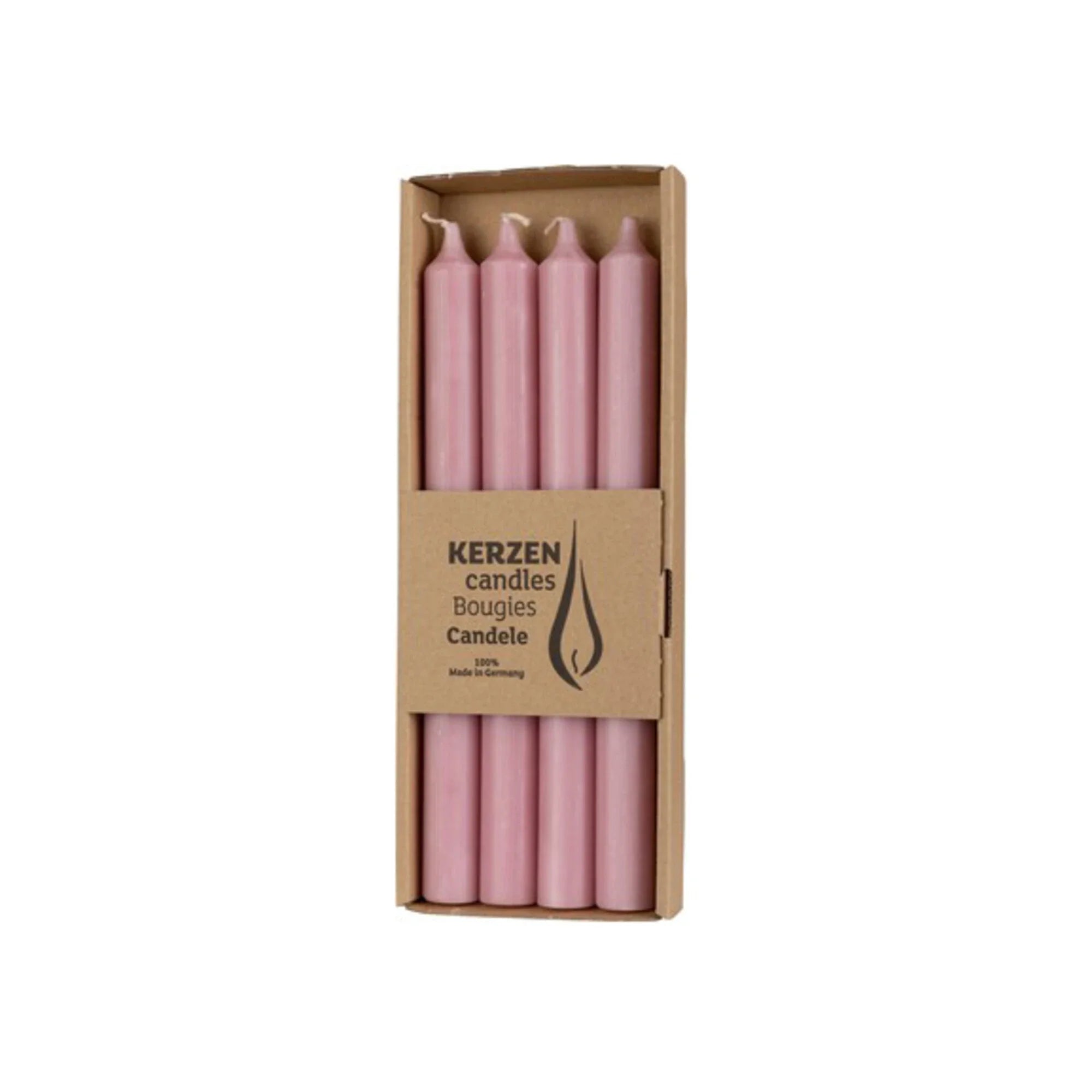 Paraffin Taper Candles, Light Pink, Wax, 25,0 cm 4 pcs