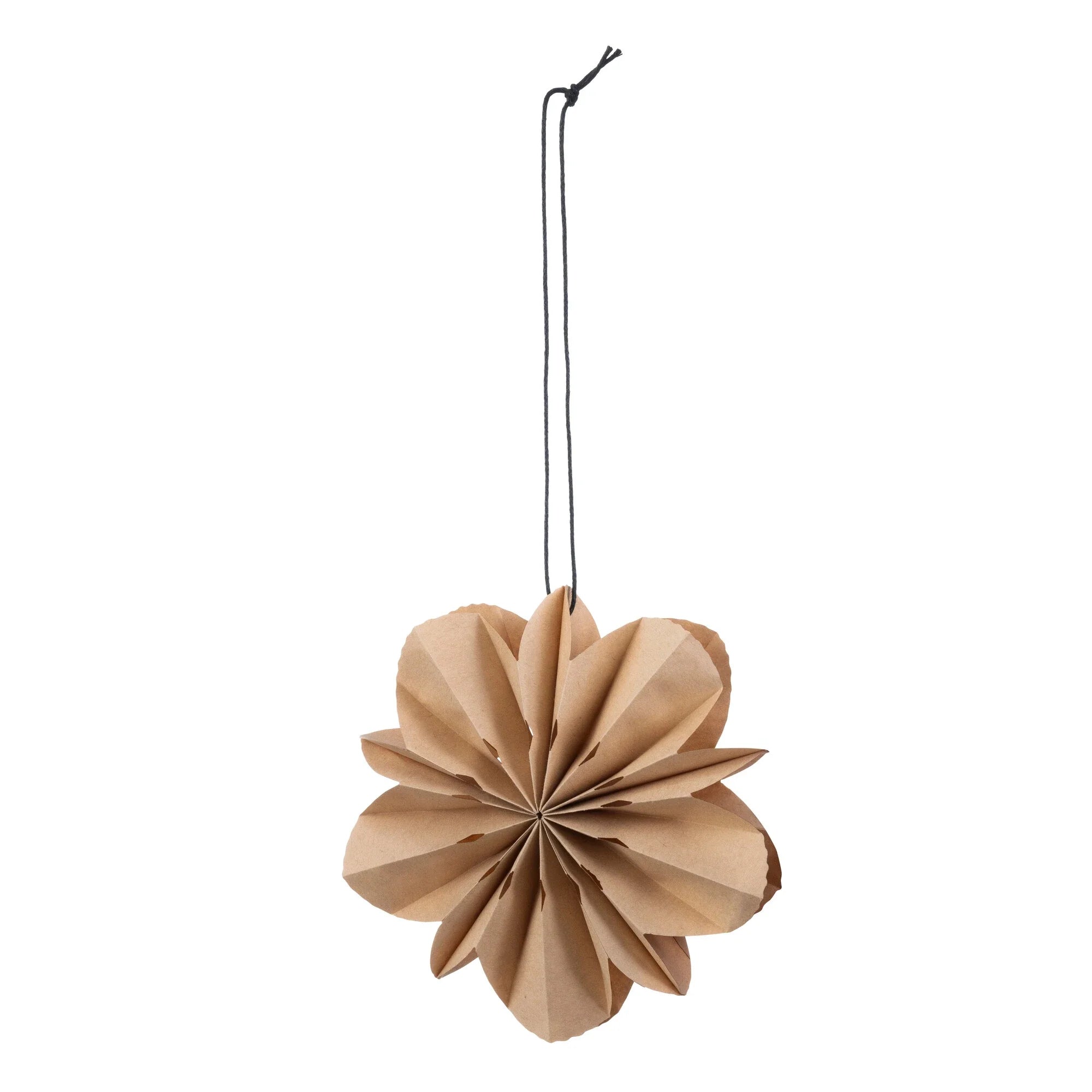 Papier-Blumenhänger in Hellbraun (12 cm, 2er-Set))