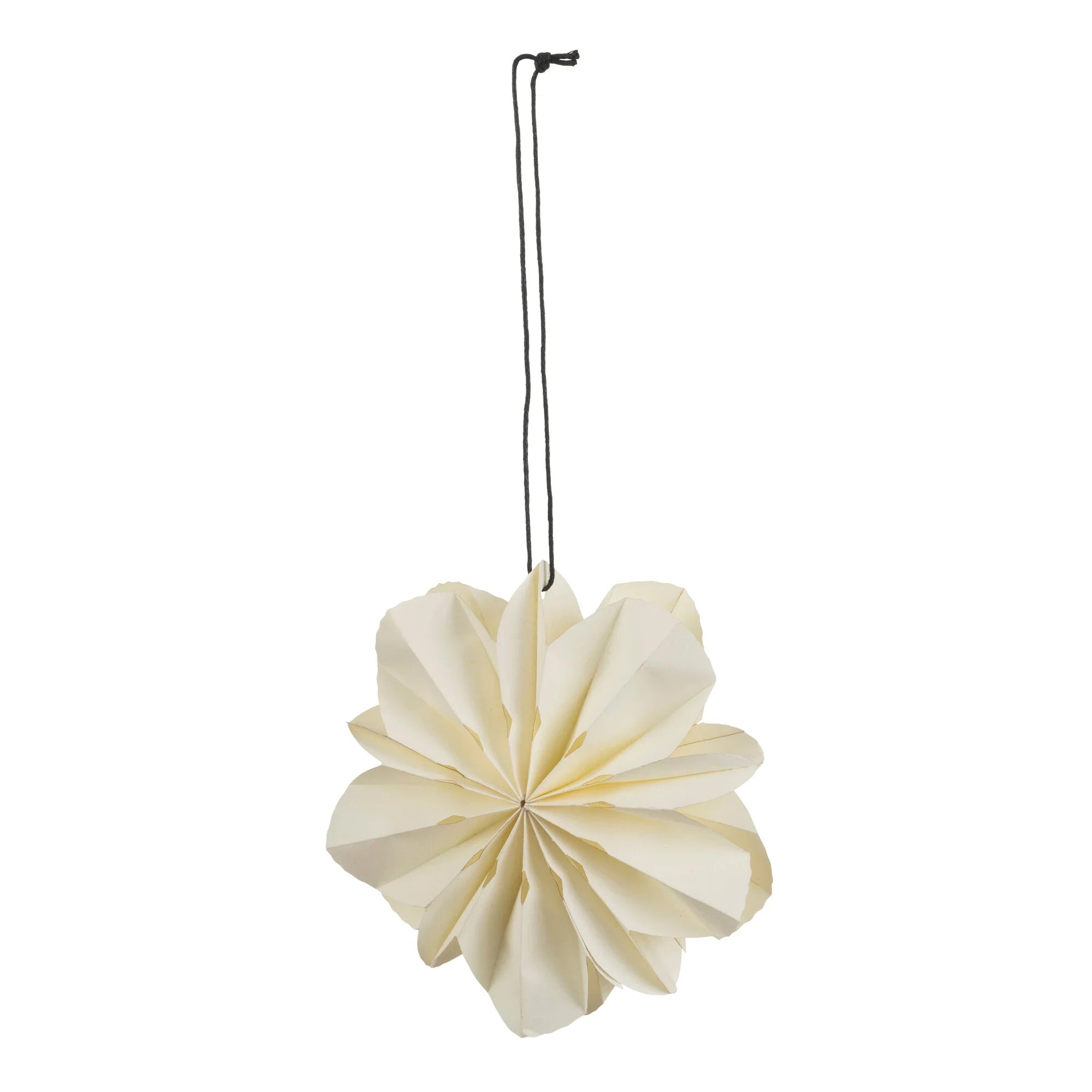 Papier-Blumenhänger in Creme (12 cm, 2er-Set)