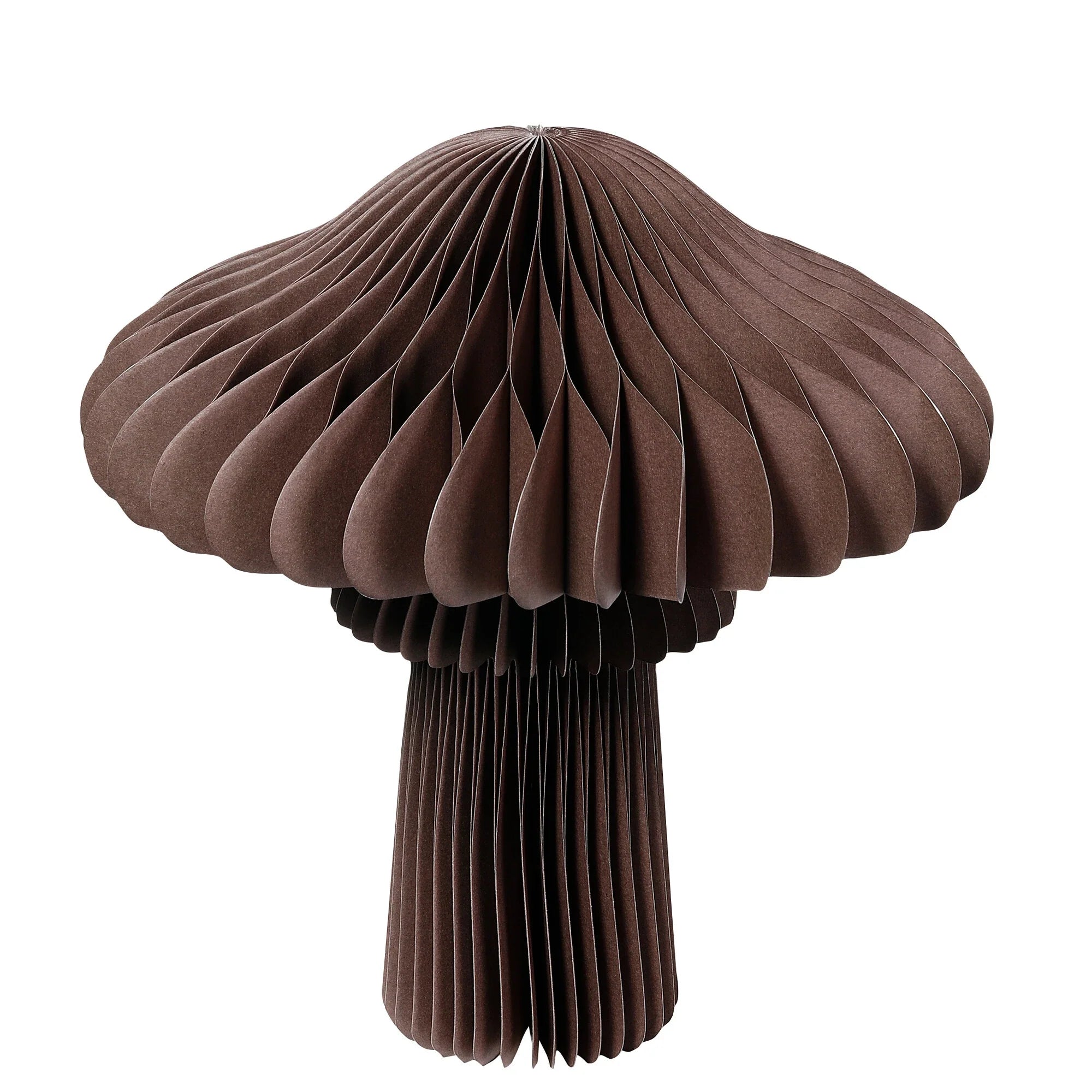 Decorative Paper Mushroom, Dark Brown, Paper, 30 cm