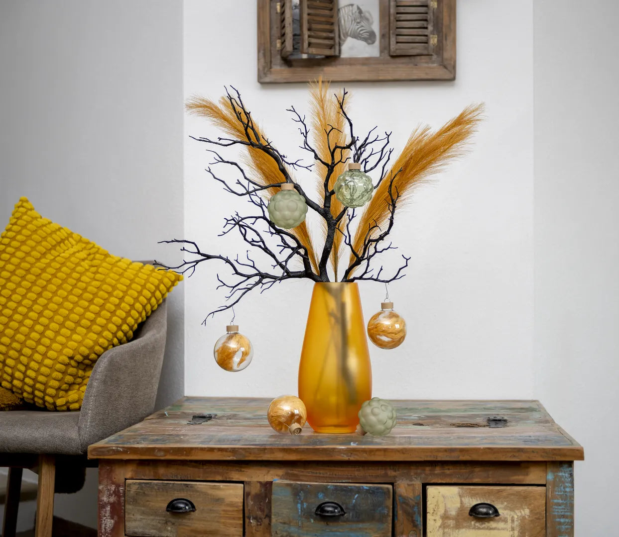 Minimalist Décor Set “Yellow S” – 6 pcs Compact Set in Yellow and Honey, Pop Minimalism