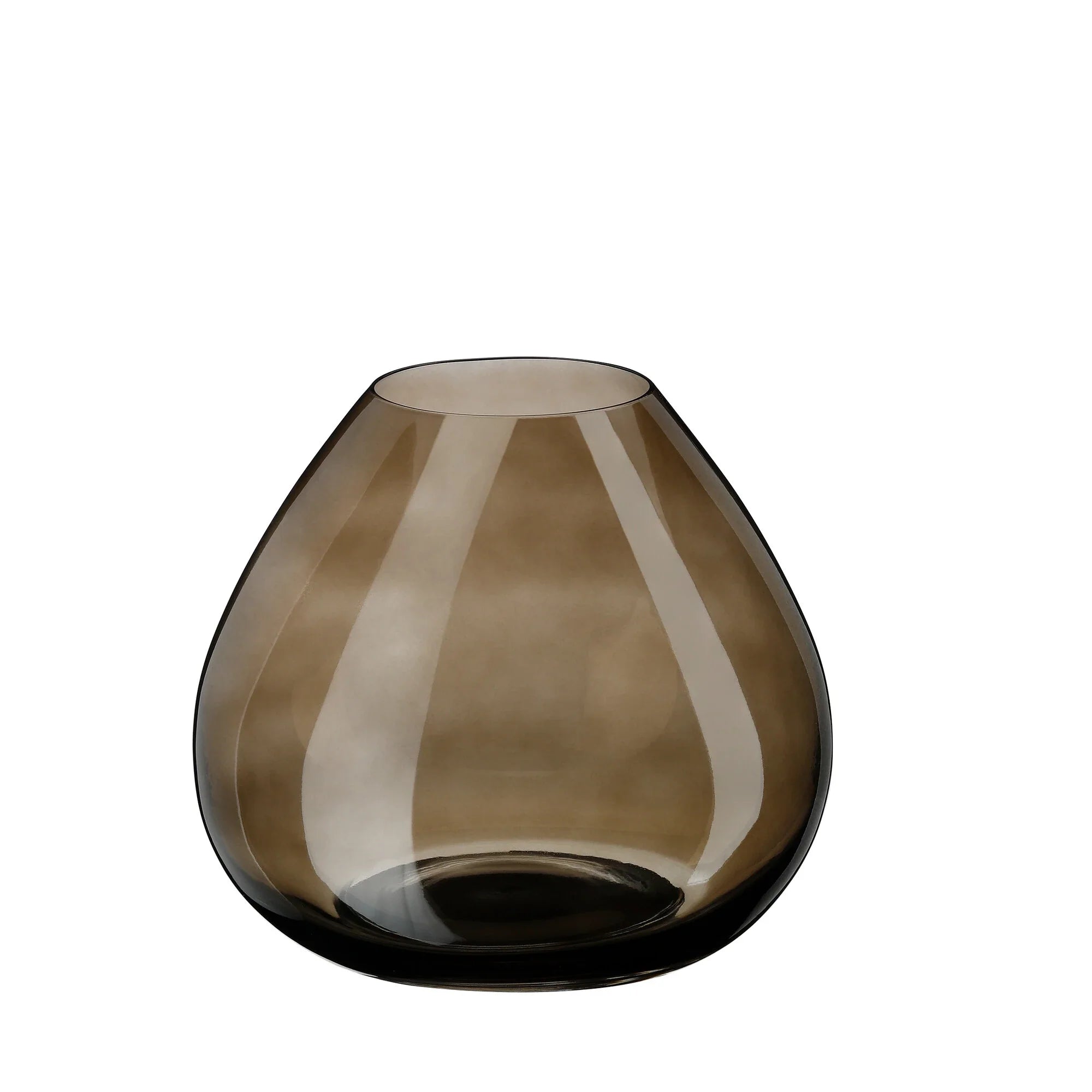 Modern Glass Vase, Gray, 16,5 cm