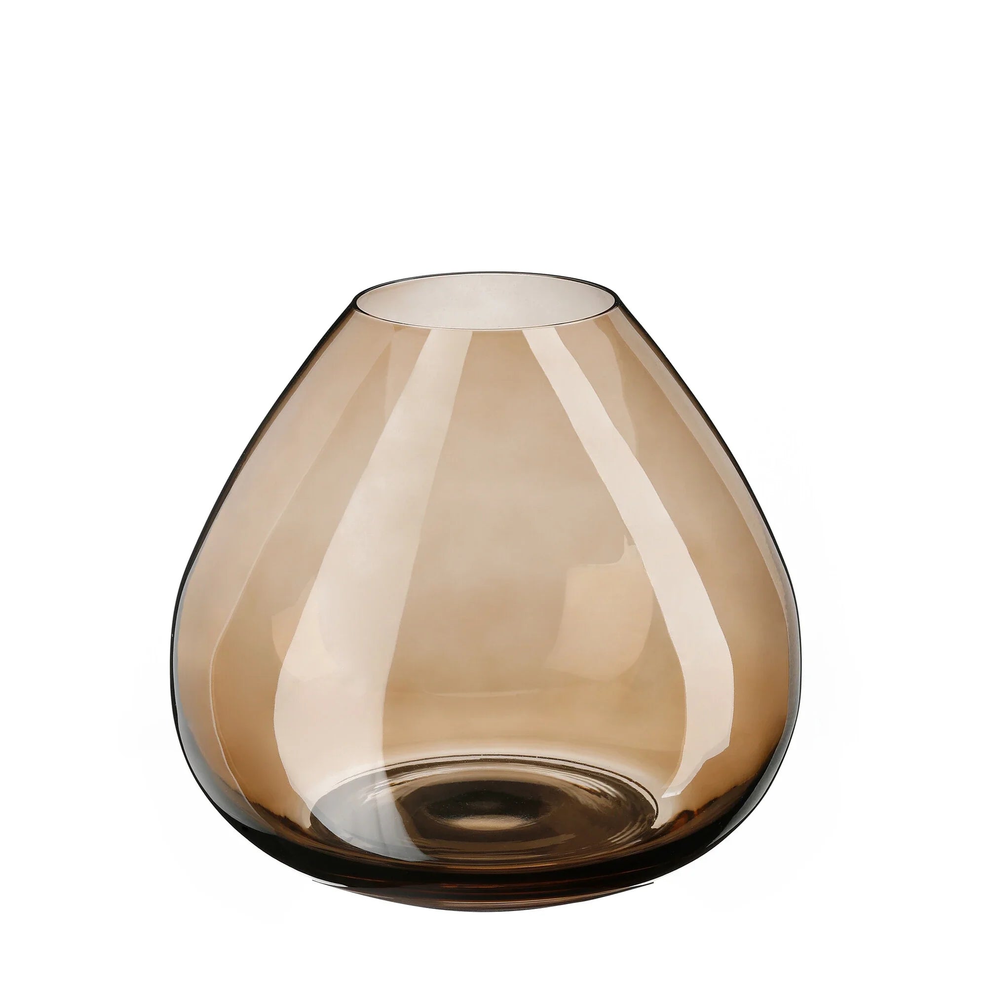 Classic Glass Vase, Light Brown, 16,5 cm