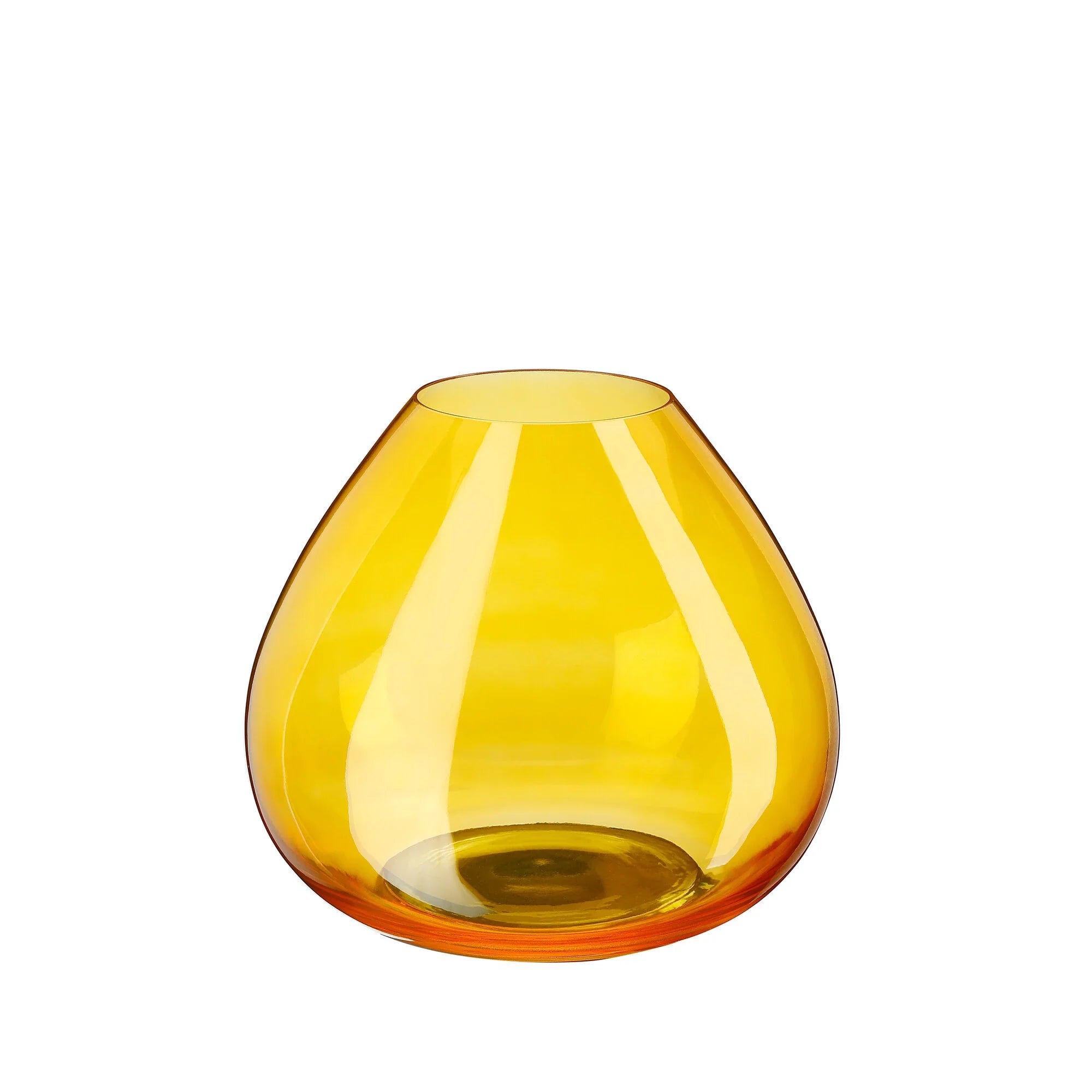 Colorful Glass Vase, Honey, 16,5 cm