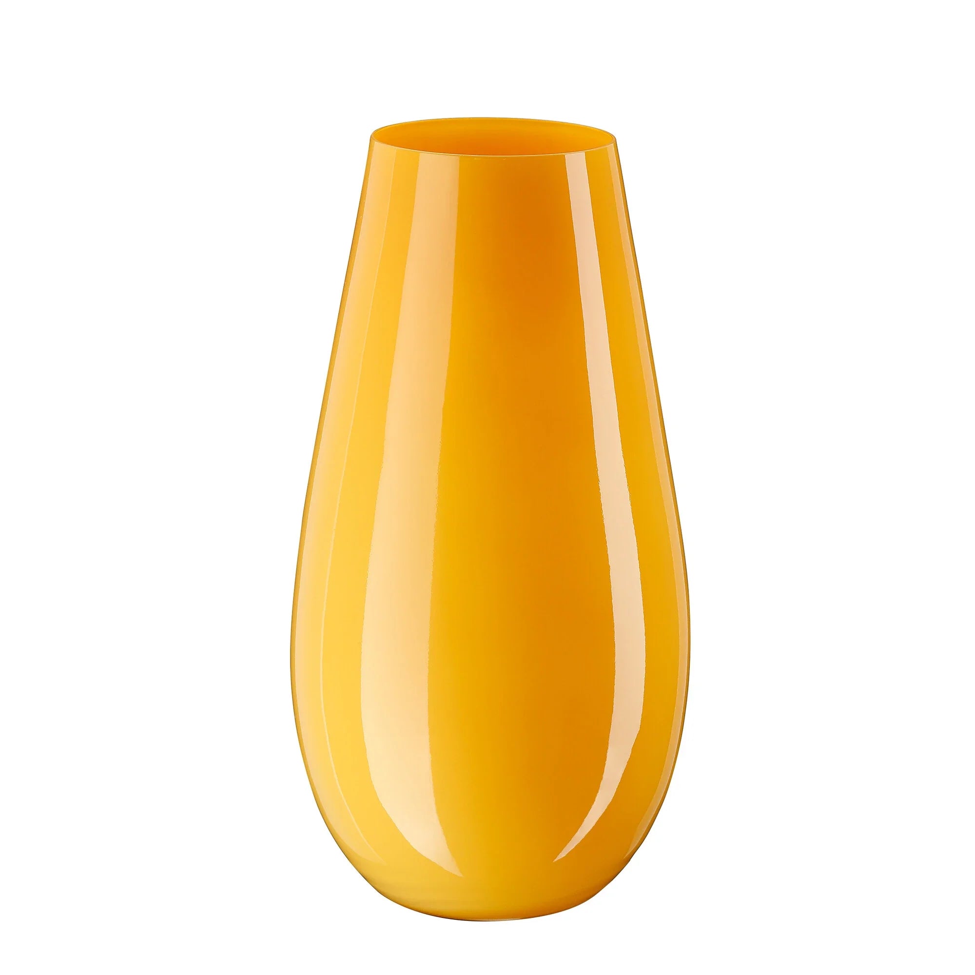 Colorful Glass Vase, Honey, 24,5 cm