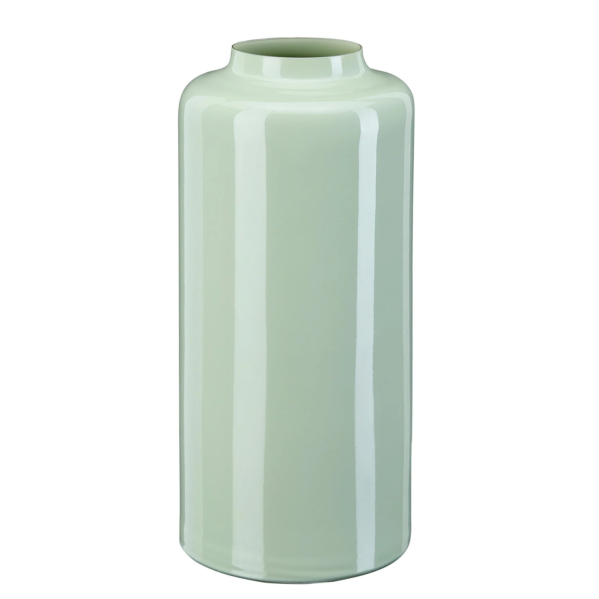 Stylish Glass Vase, Sage, 24 cm