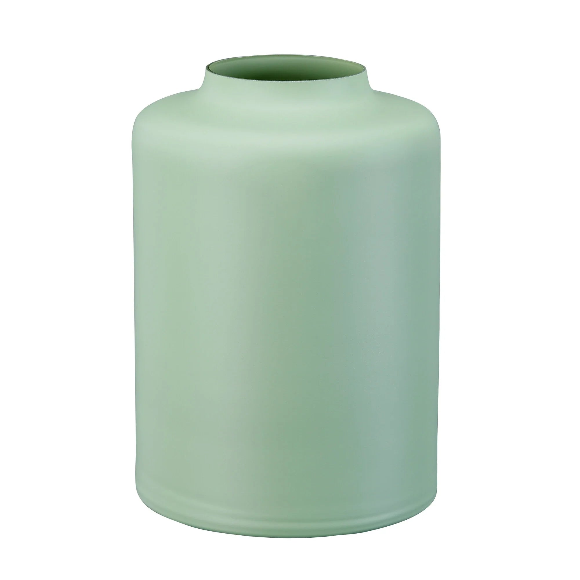 Stylish Glass Vase, Sage, 18 cm