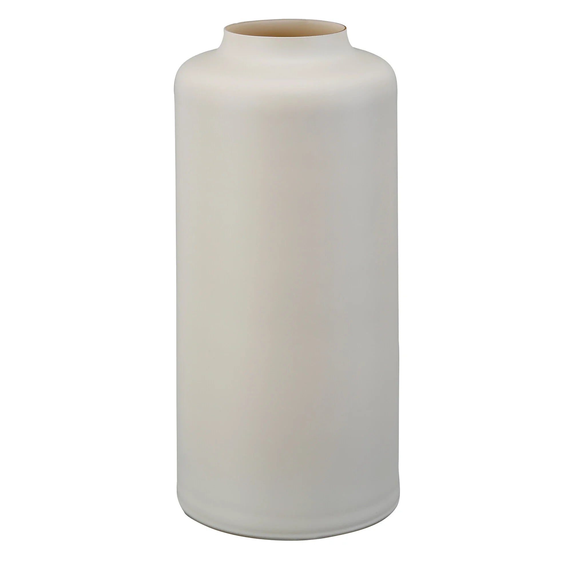 Stylish Glass Vase, Beige, 24 cm