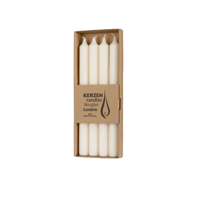 Paraffin-Stabkerzen Weiß (25 cm) – Zeitlose Festtags-Kerzen im 4er-Set
