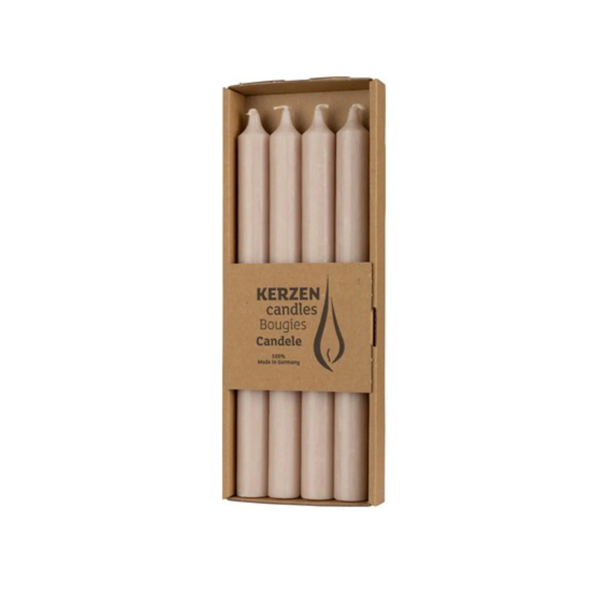 Paraffin Taper Candles, Cream, Wax, 25,0 cm, 4 pcs