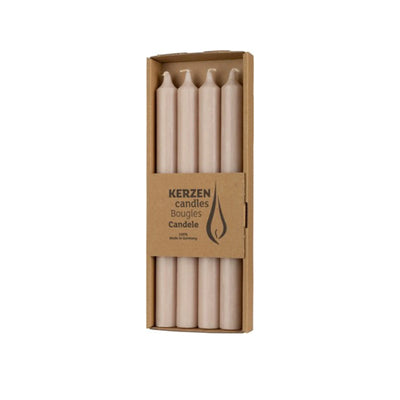 Paraffin Taper Candles, Cream, Wax, 25,0 cm, 4 pcs