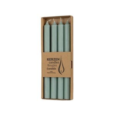 Paraffin Taper Candles, Sage, Wax, 25,0 cm, 4 pcs