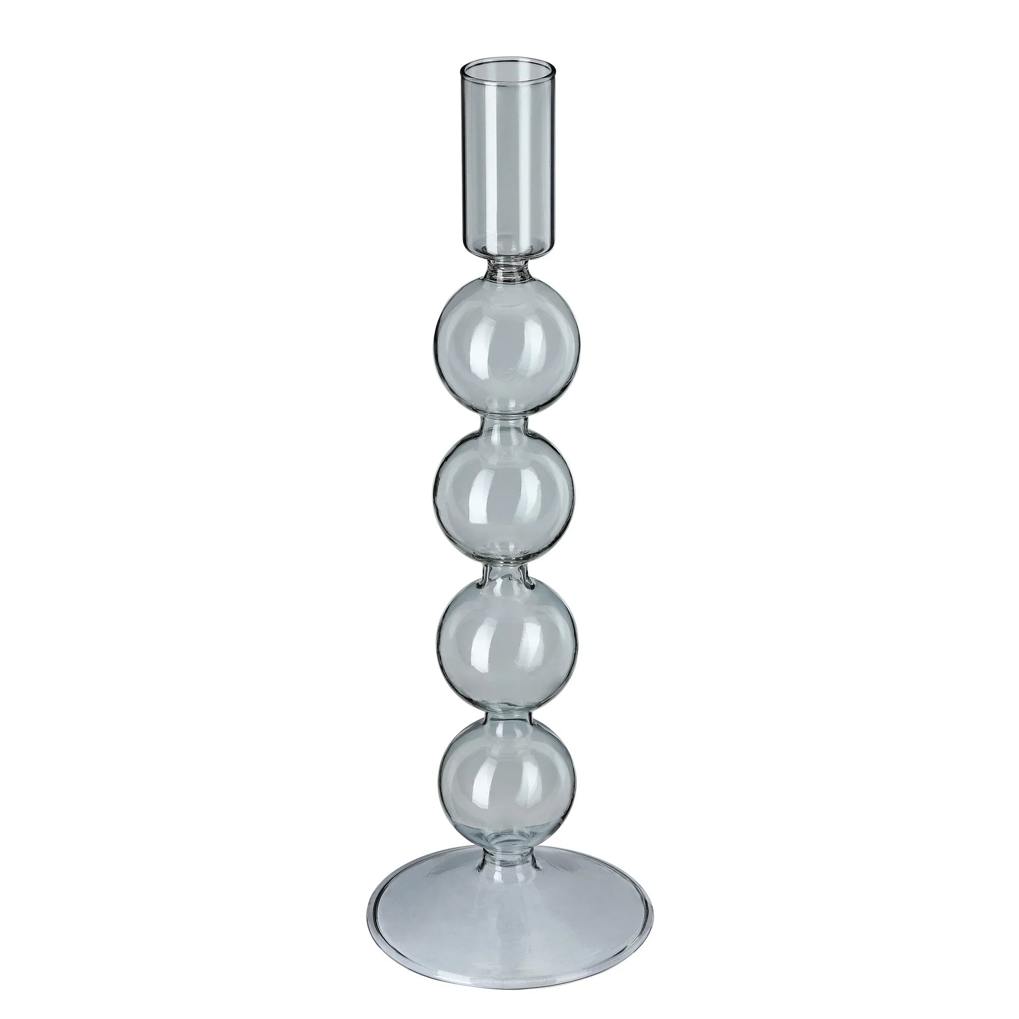 Glass Candle Holder, Luna, Glass, 26 cm