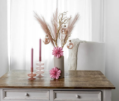 Premium Décor Bundle “Beige M” – 9 pcs Complete Set in Soft Pink and Cream, including Gold Accents
