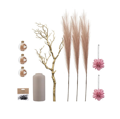Minimalist Décor Bundle “Beige S” – 6 pcs Complete Set in Cream, Soft Pink and Gold
