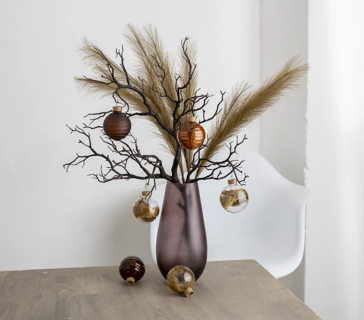 Minimalist Décor Set “Brown S” – 6 pcs Compact Set in Coffee Brown and Light Brown