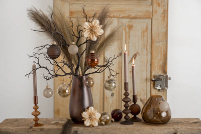 XXL Decorative Bundle "Brown L" – 14-piece Premium Complete Set in Coffee, Alabaster & Warm Earth Tones