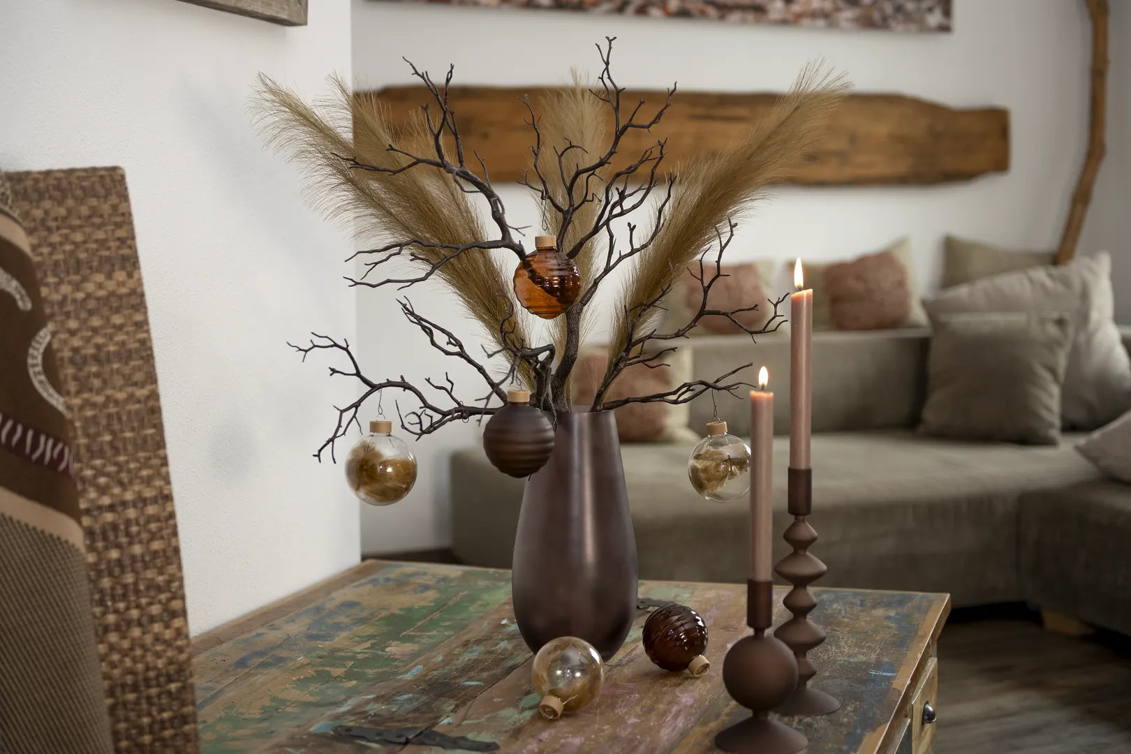 Premium Décor Set “Brown M” – 9 pcs Complete Set in Coffee, Warm Brown and Cream