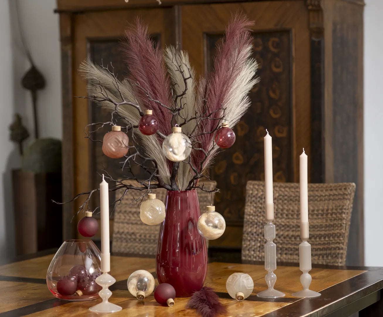 XXL Luxury Décor Bundle “Dark Rose L” – 14 pcs Premium Complete Set in Rosewood, Cashmere and Alabaster