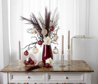 XXL Luxury Décor Bundle “Dark Rose L” – 14 pcs Premium Complete Set in Rosewood, Cashmere and Alabaster