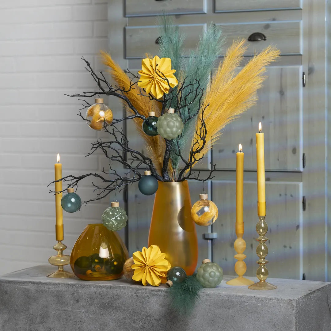 XXL Design Décor Bundle “Yellow L” – 14 pcs Premium Complete Set in Sunny Yellow, Honey, Sage and Petrol