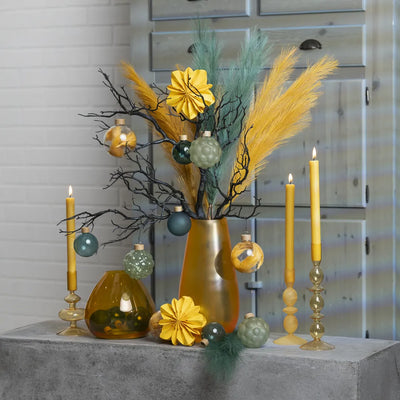 XXL Design Décor Bundle “Yellow L” – 14 pcs Premium Complete Set in Sunny Yellow, Honey, Sage and Petrol