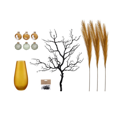Minimalist Décor Set “Yellow S” – 6 pcs Compact Set in Yellow and Honey, Pop Minimalism