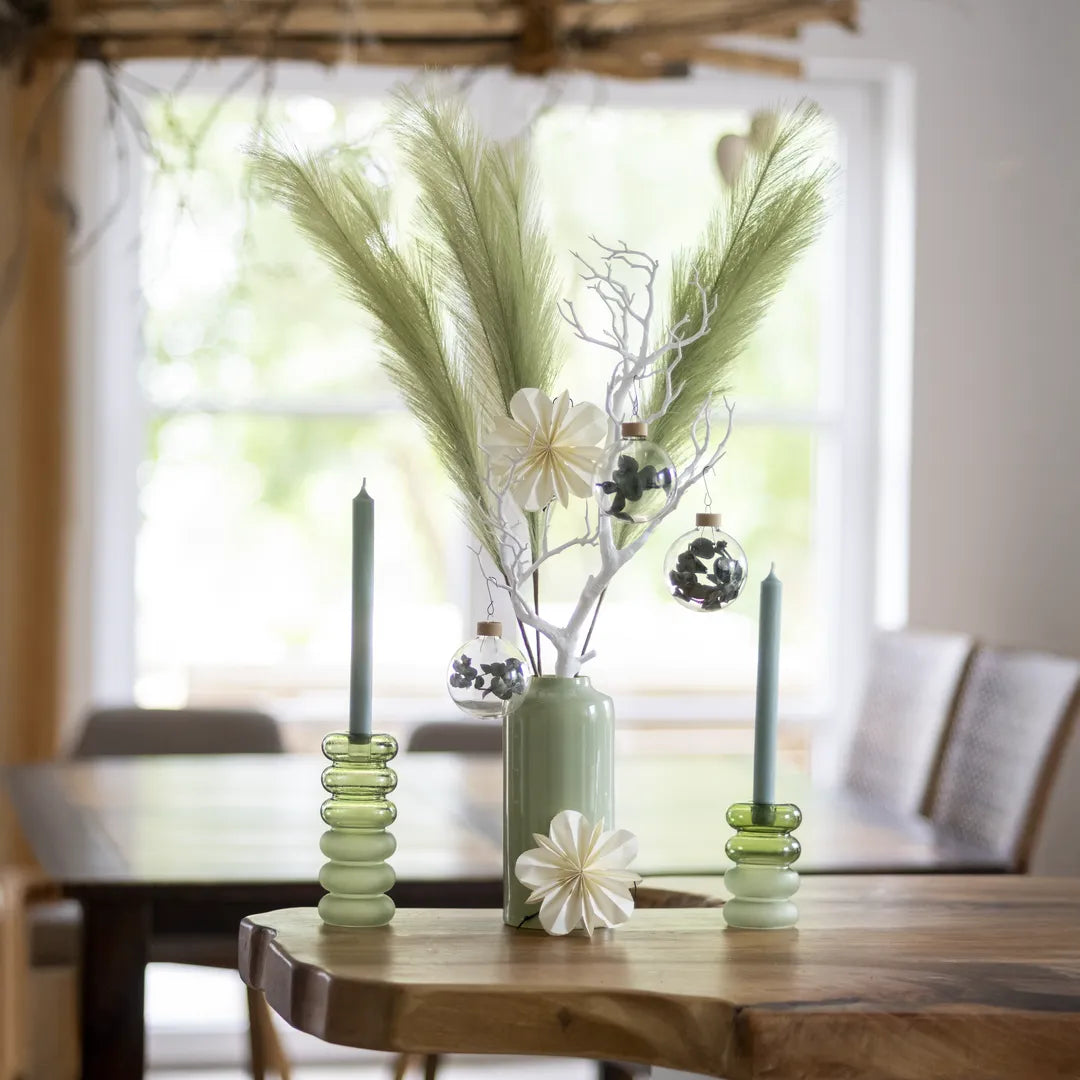 Premium Décor Set “Sage M” – 9 pcs Complete Set in Soft Sage Green, Cream and Snow White