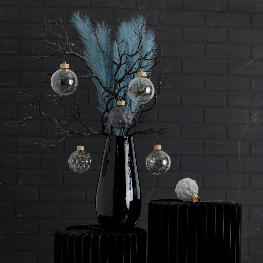 Minimalist Décor Set “Black S” – 6 pcs Compact Set in Luna and Deep Graphite Black