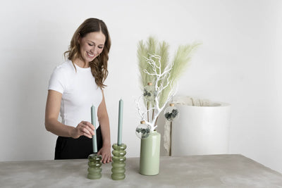 Premium Décor Set “Sage M” – 9 pcs Complete Set in Soft Sage Green, Cream and Snow White